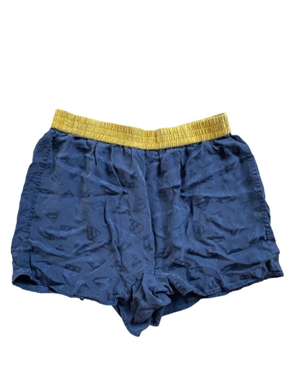 Superman Mens 100% Silk Boxer Shorts Medium DC Comics Logo Pattern - Picture 5 of 9